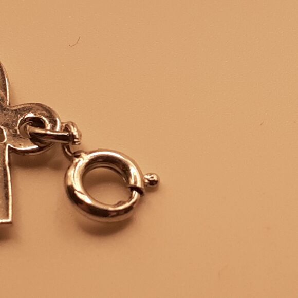 TC Sterling Silver LOVE Charm 1 1/8”x 5/8” Romance Gift - Picture 6 of 8
